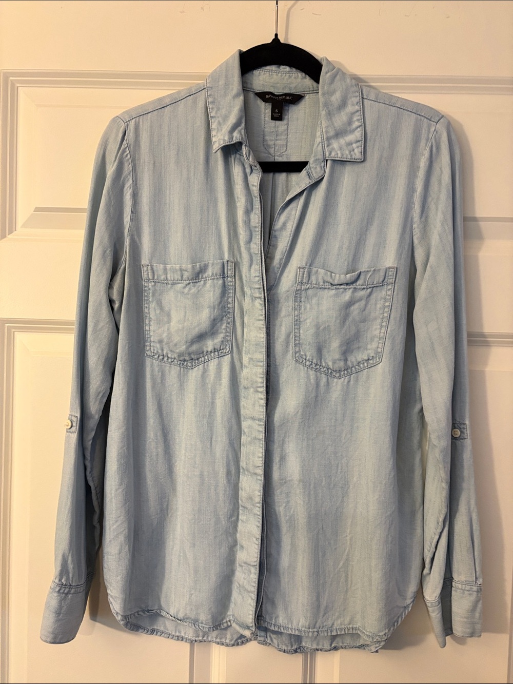Banana Republic Light Blue Women's Button-Down Shirt